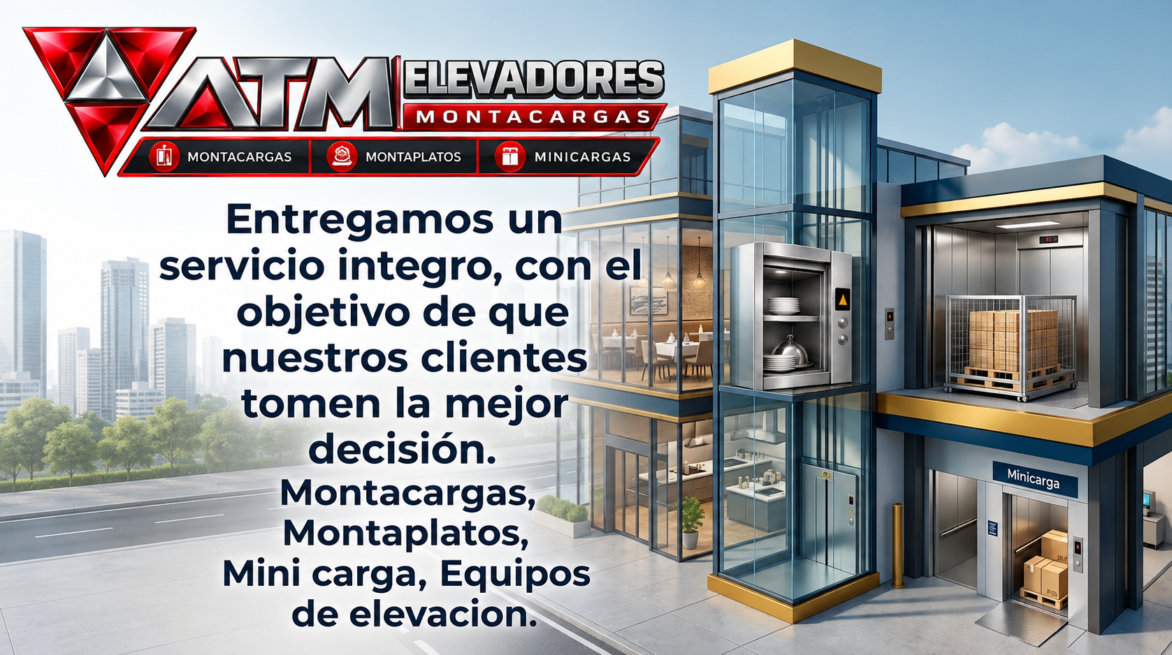 Fabricación e instalacion de montacargas, montaplatos, minicargas me