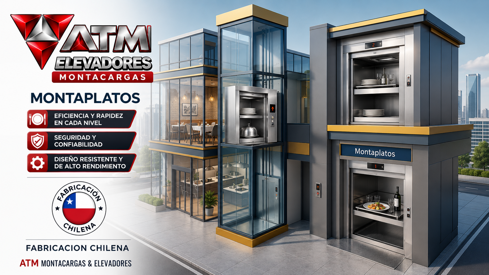 Fabricación e instalacion de montacargas, montaplatos, minicargas me